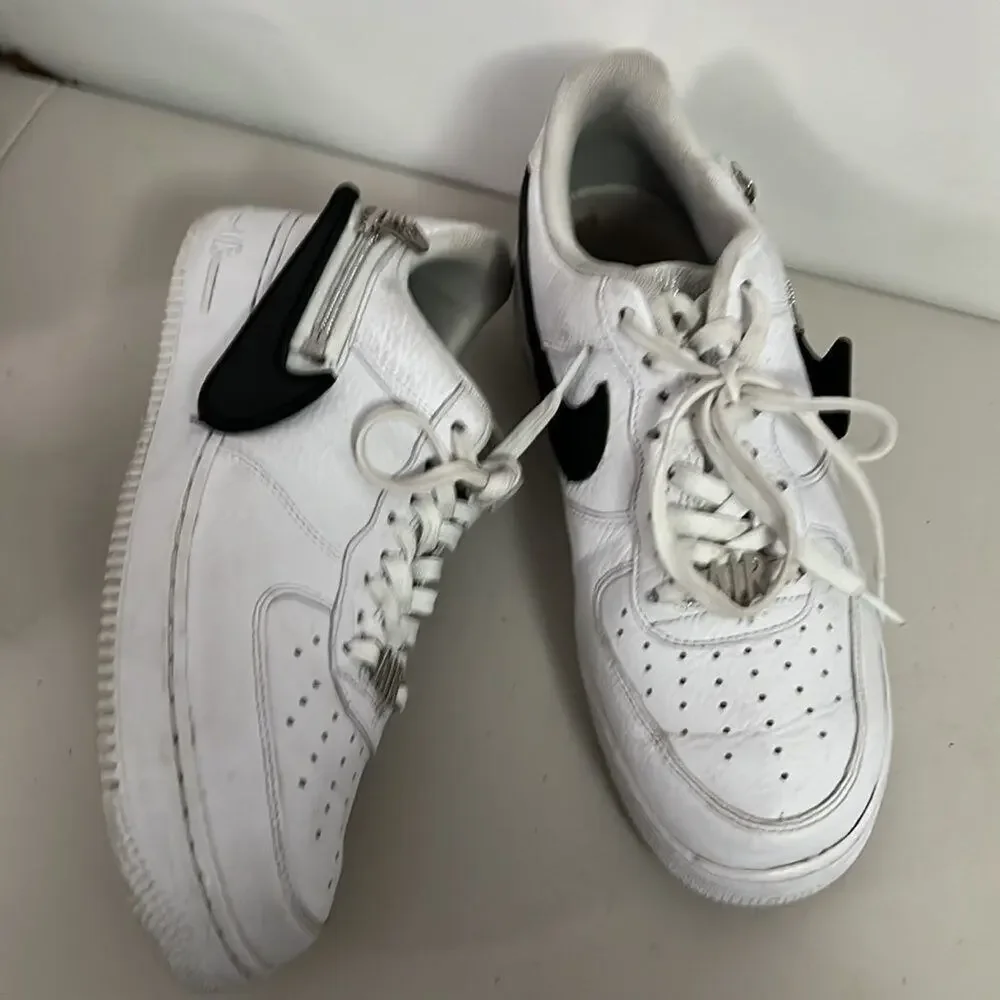 NIKE AIR FORCE‎ 1 ZIP SWOOSH REMOVABLE SNEAKERS SIZE 9 1/2